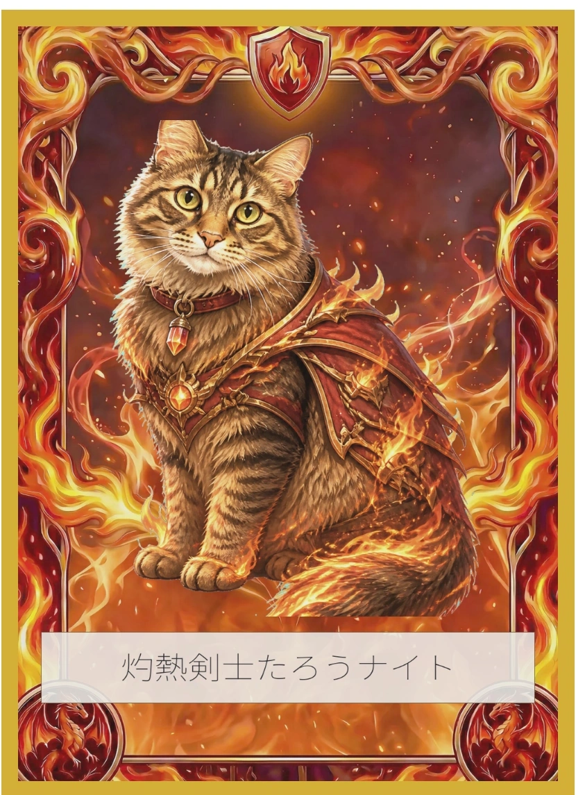 猫の火属性バトルカード