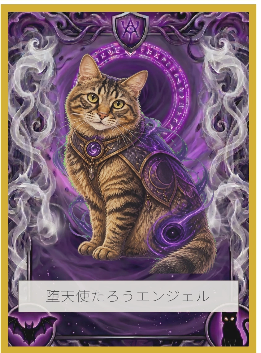 猫の闇属性バトルカード