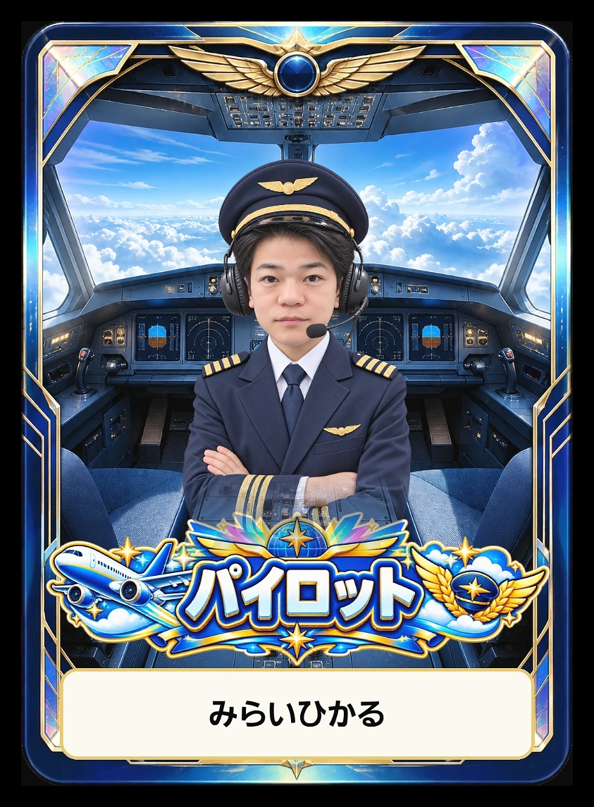 パイロットの未来おしごとメーカーのカード見本