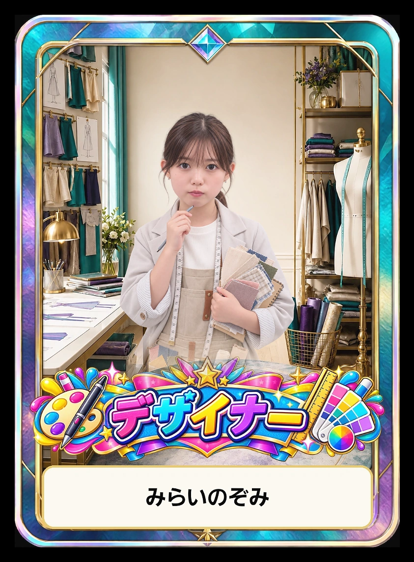 デザイナーの未来おしごとメーカーのカード見本