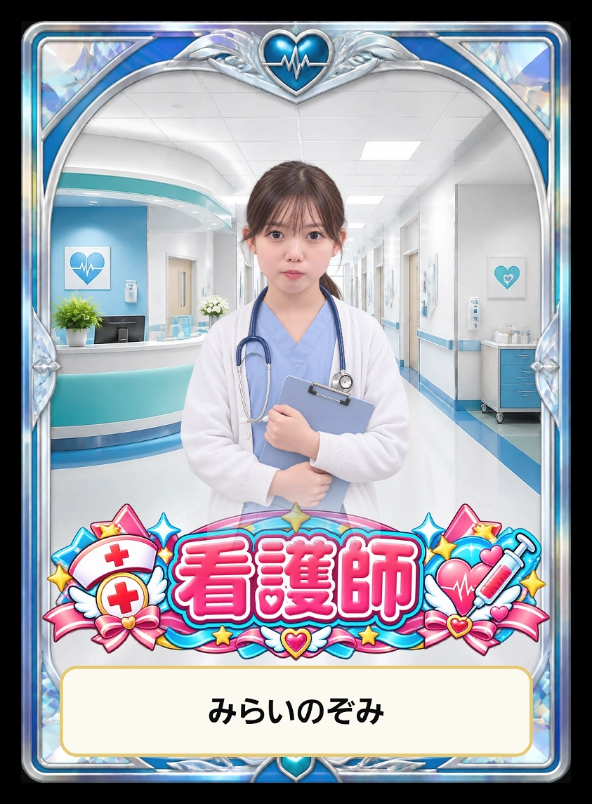 看護師の未来おしごとメーカーのカード見本